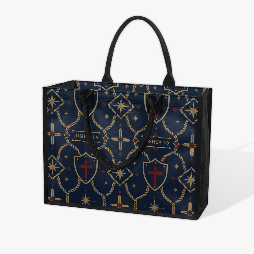 CARRY THE STANDARD full-print canvas tote in royal navy — SANCTUS NOVA house monogram, view 6