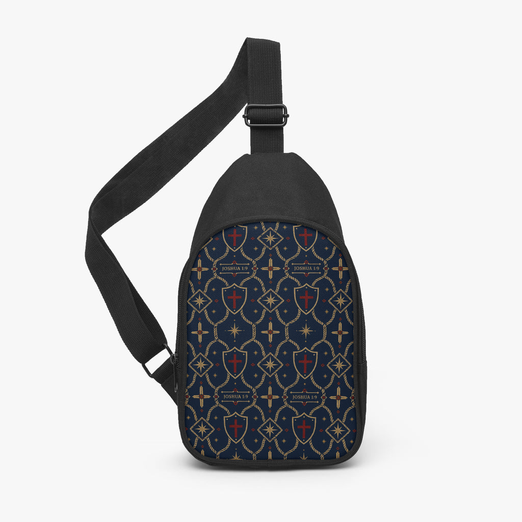 Royal Navy monogram chest bag — front panel print
