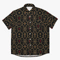 Christian monogram camp shirt — JOSHUA 1:9 set in gold small caps on the Standard pattern (view 4)