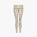 CARRY THE STANDARD women's leggings in ivory, back view