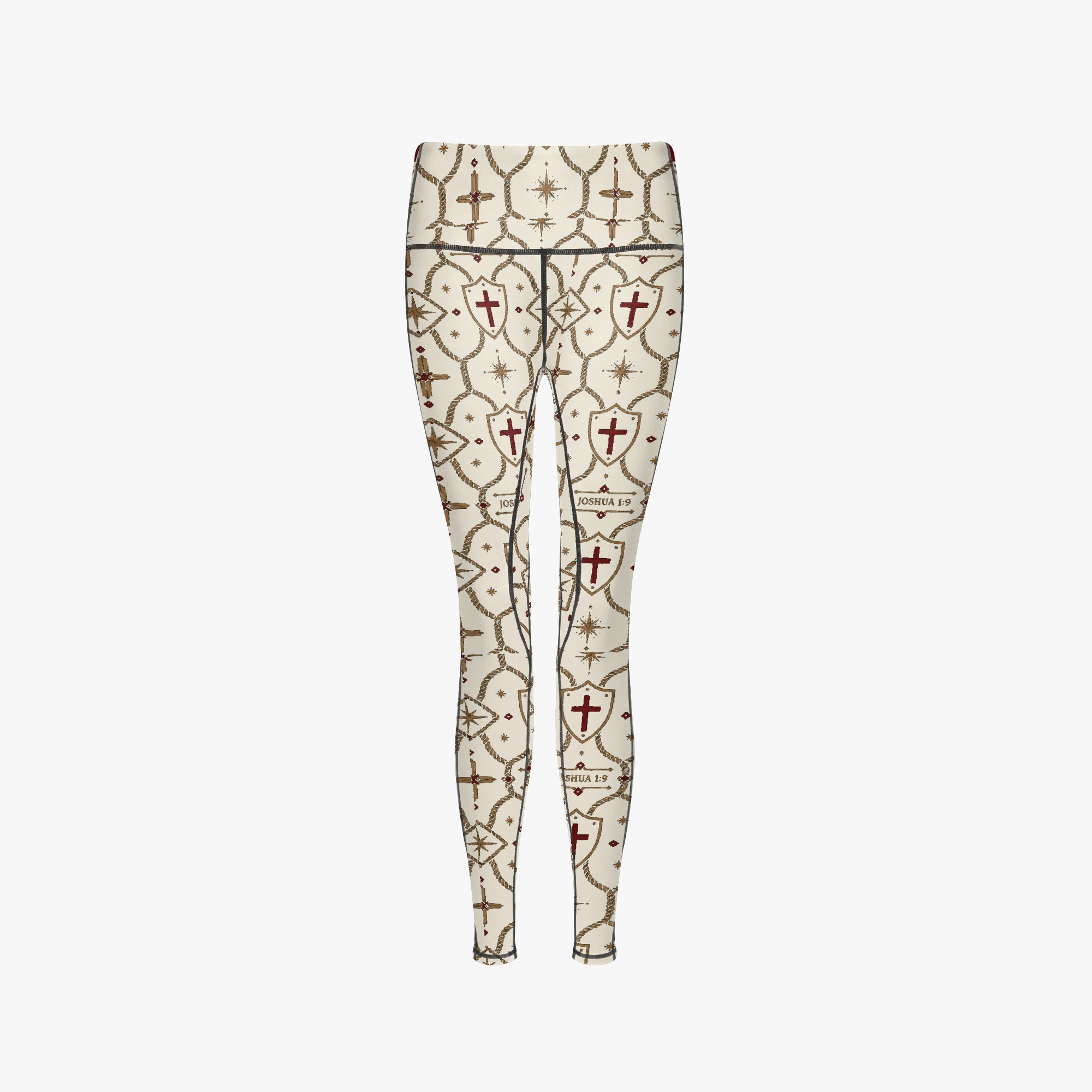 CARRY THE STANDARD women's leggings in ivory, back view