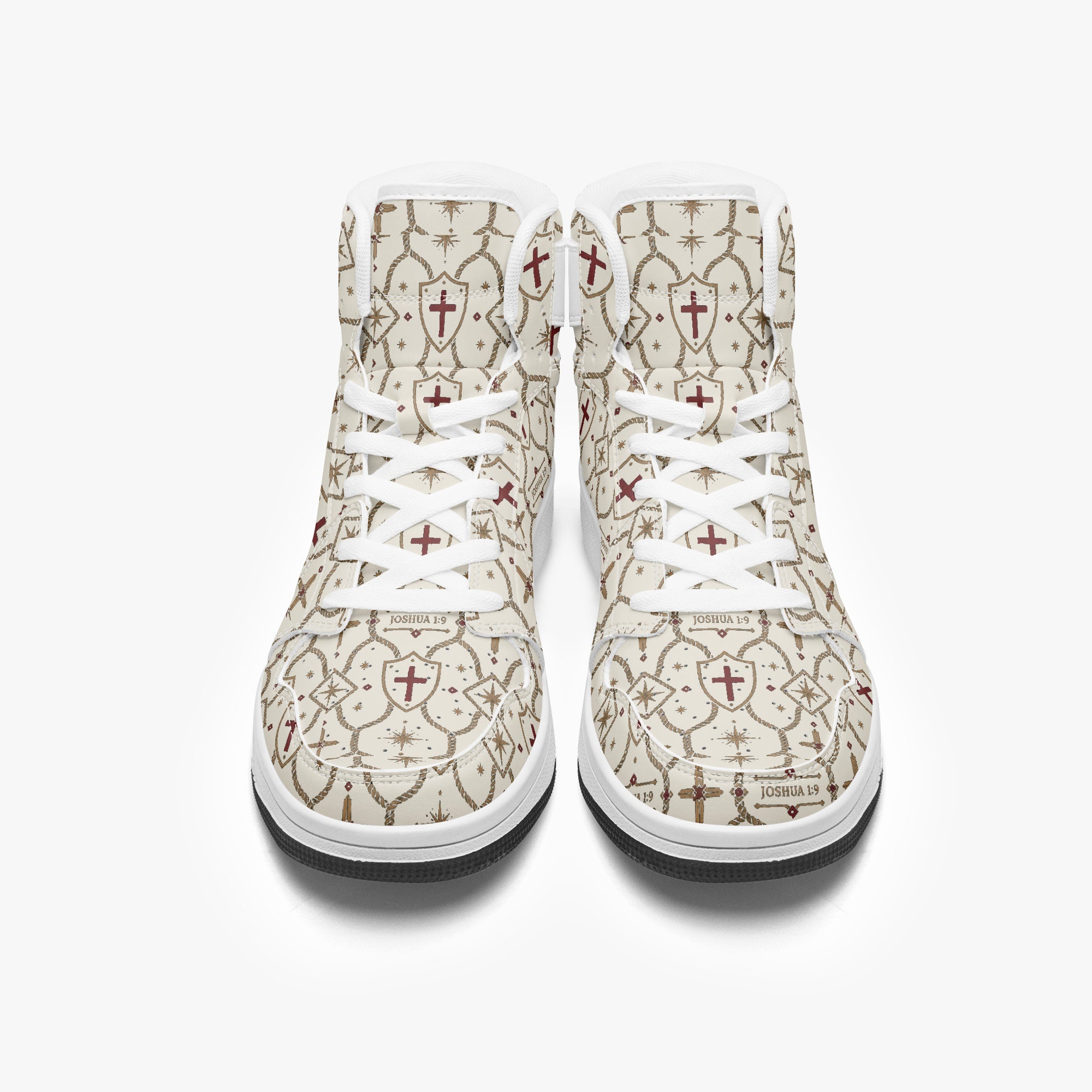 SANCTUS NOVA CARRY THE STANDARD high-top sneaker in the ivory monogram, view 9