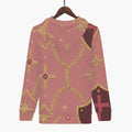 CARRY THE STANDARD full-zip hoodie in rose — SANCTUS NOVA house monogram