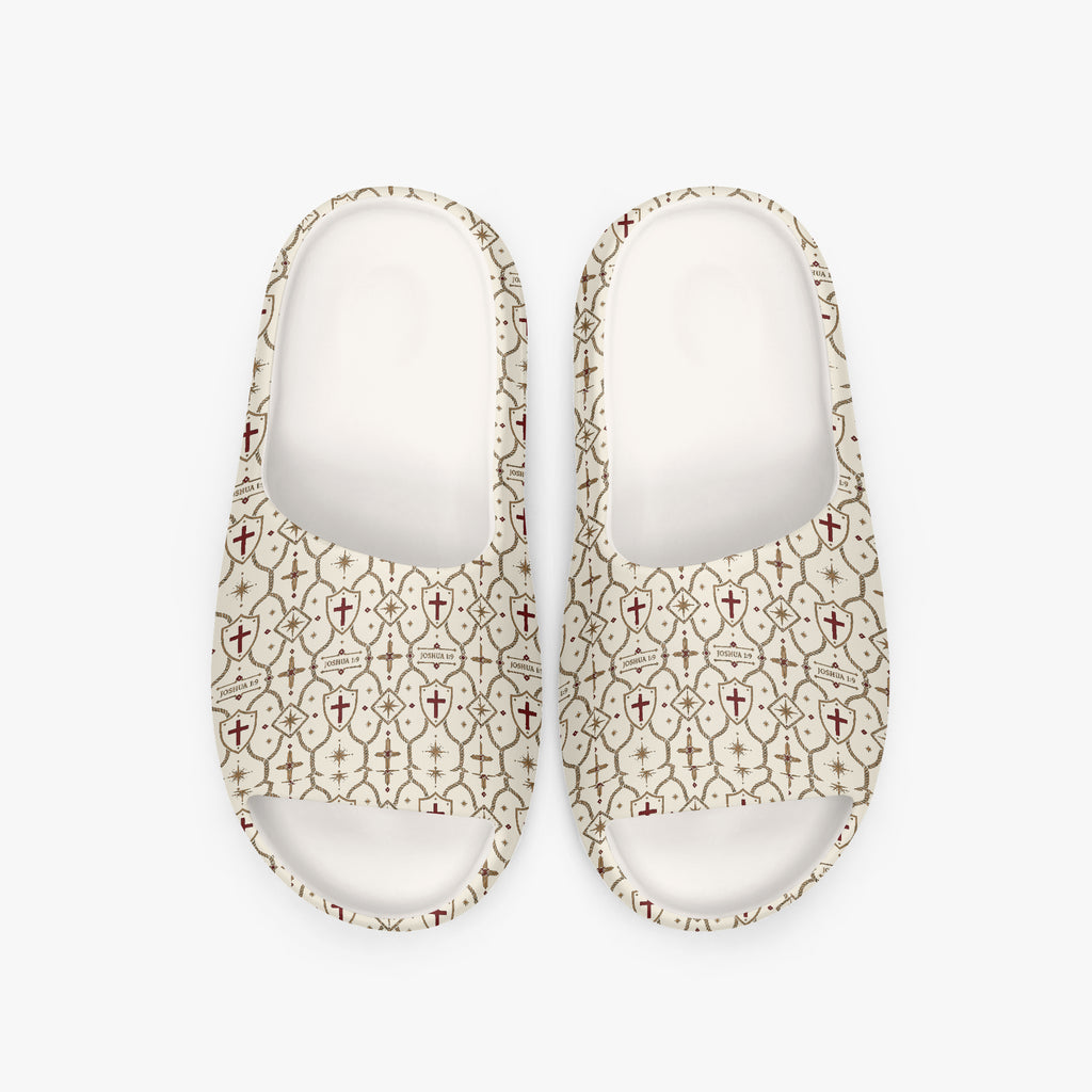 CARRY THE STANDARD slide in the ivory monogram — SANCTUS NOVA, marked JOSHUA 1:9