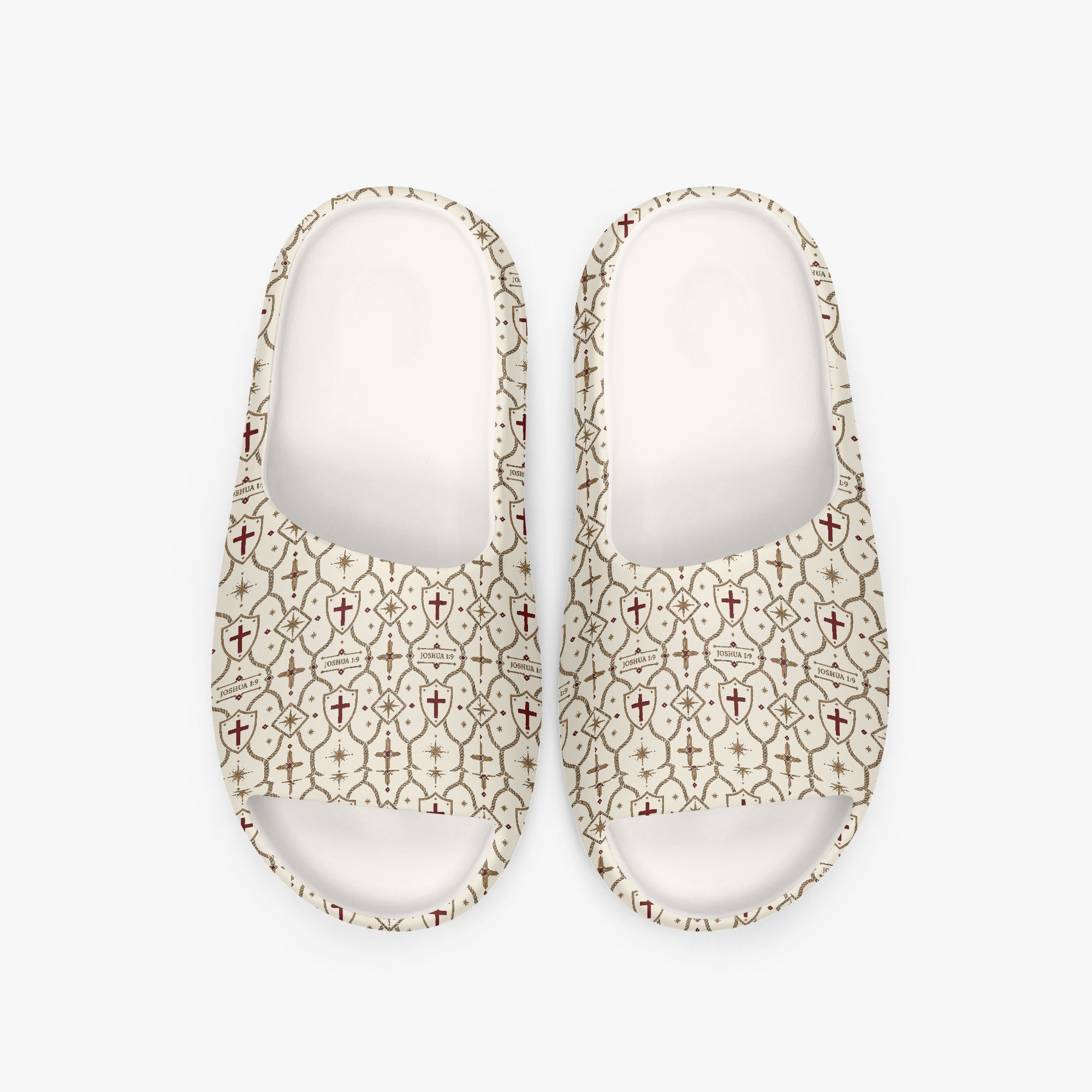 CARRY THE STANDARD slide in the ivory monogram — SANCTUS NOVA, marked JOSHUA 1:9