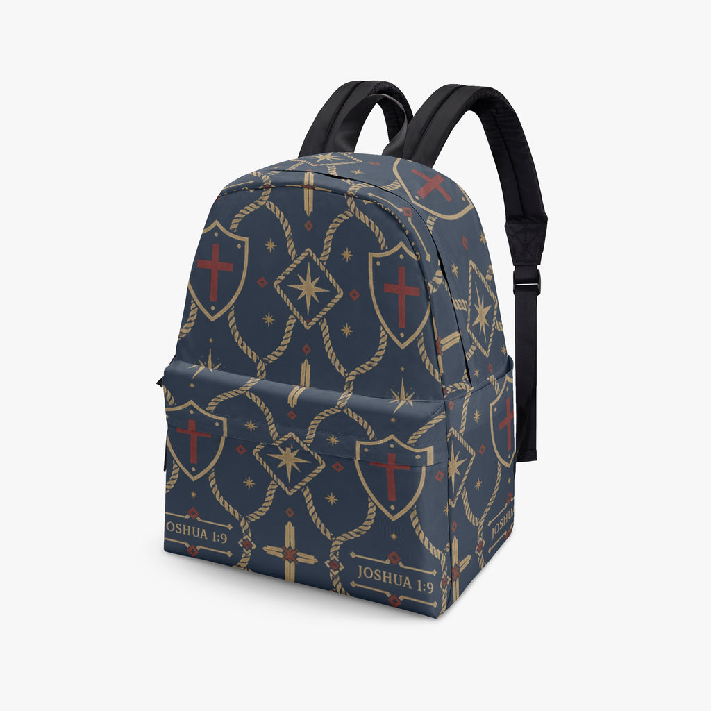 CARRY THE STANDARD full-print backpack in royal navy — SANCTUS NOVA house monogram, view 7