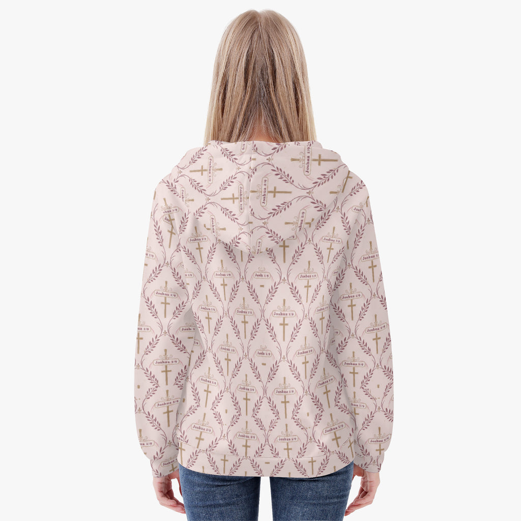 SANCTUS NOVA women's full-zip hoodie in blush, view 4