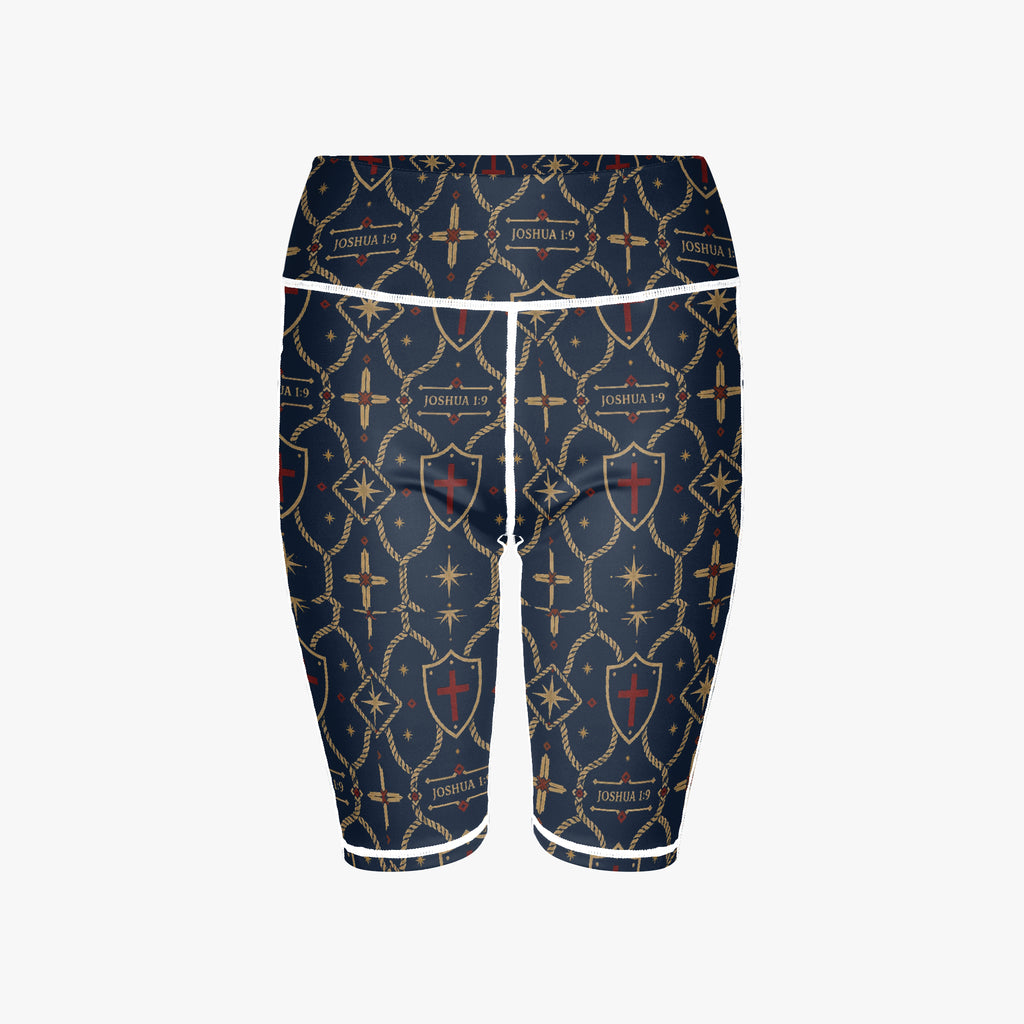 CARRY THE STANDARD women's yoga shorts in signature black, high-rise waistband and side pocket