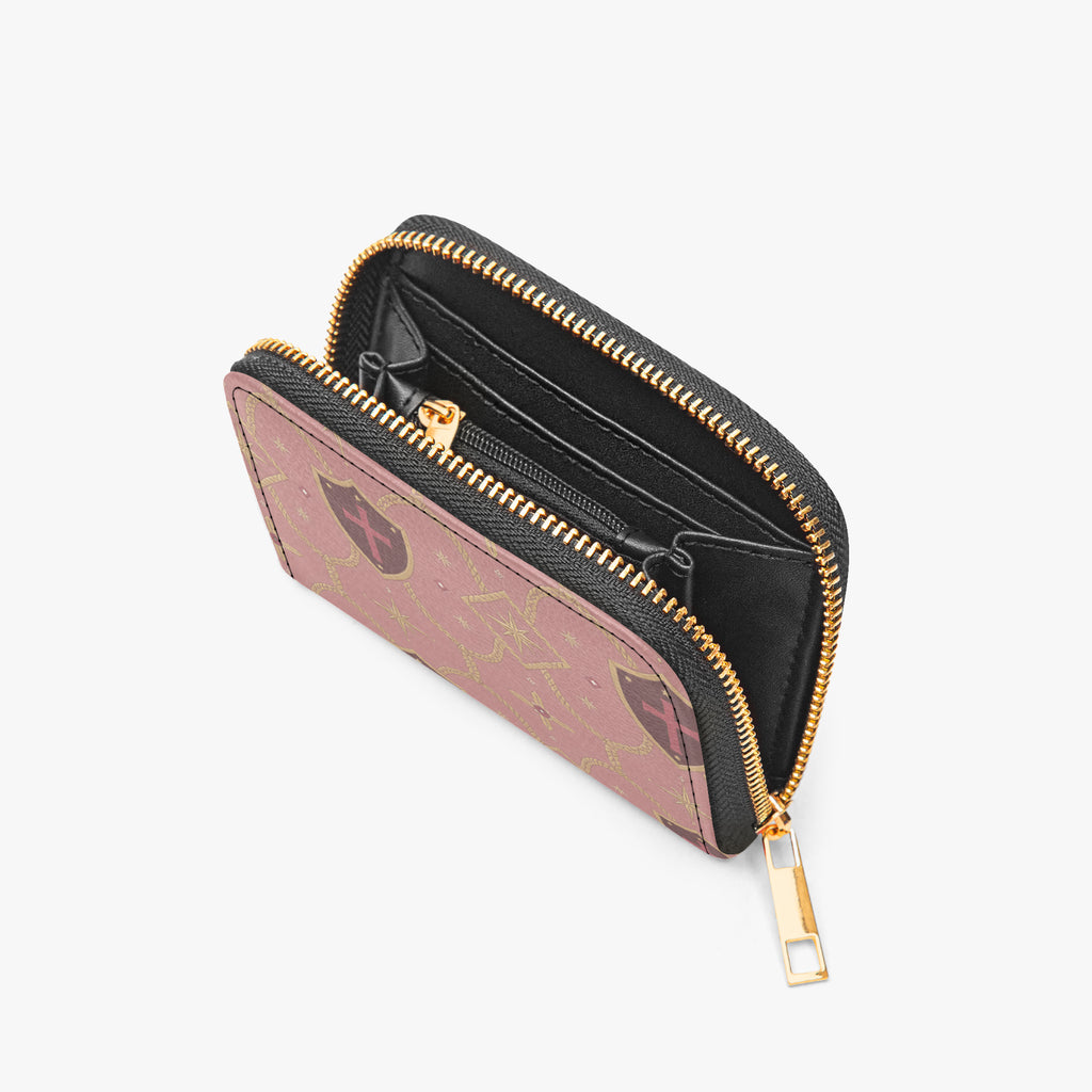 CARRY THE STANDARD full-print zipper wallet in rose — SANCTUS NOVA house monogram, view 9