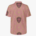 CARRY THE STANDARD polo in rose — SANCTUS NOVA house monogram, view 6