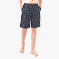 CARRY THE STANDARD board shorts in royal navy, back view