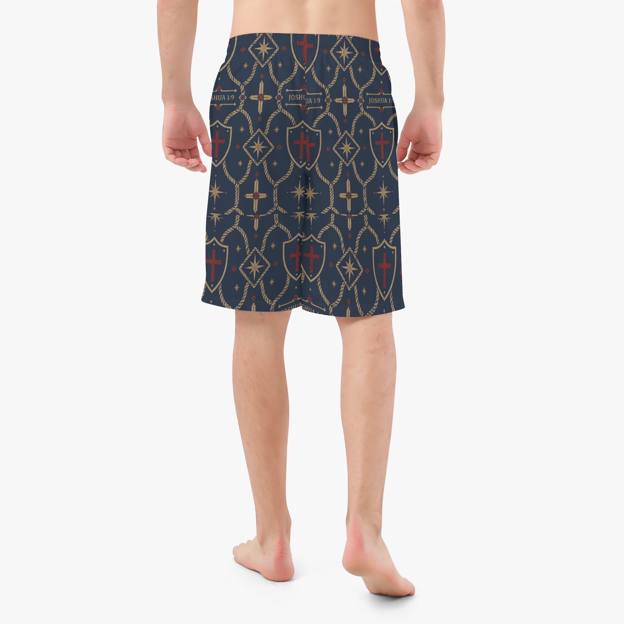 CARRY THE STANDARD board shorts in royal navy, side profile