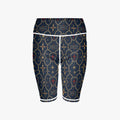 CARRY THE STANDARD women's yoga shorts in royal navy, high-rise waistband and side pocket