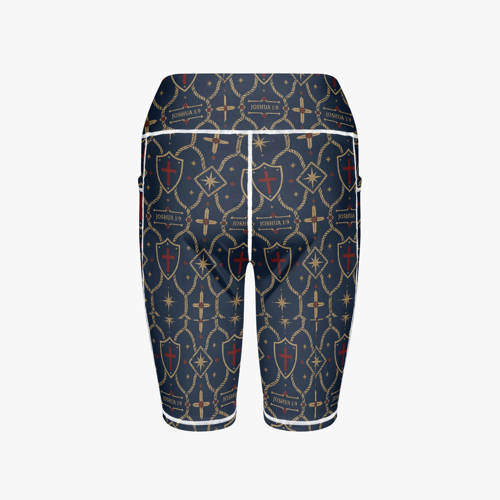 CARRY THE STANDARD women's yoga shorts in signature black, back view