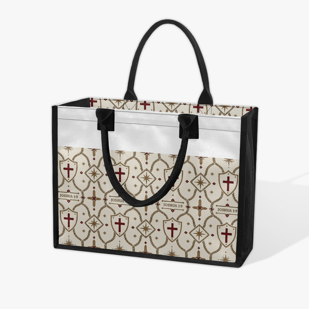 CARRY THE STANDARD full-print canvas tote in ivory — SANCTUS NOVA house monogram, view 6