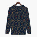 CARRY THE STANDARD full-zip hoodie in royal navy — SANCTUS NOVA house monogram, marked JOSHUA 1:9