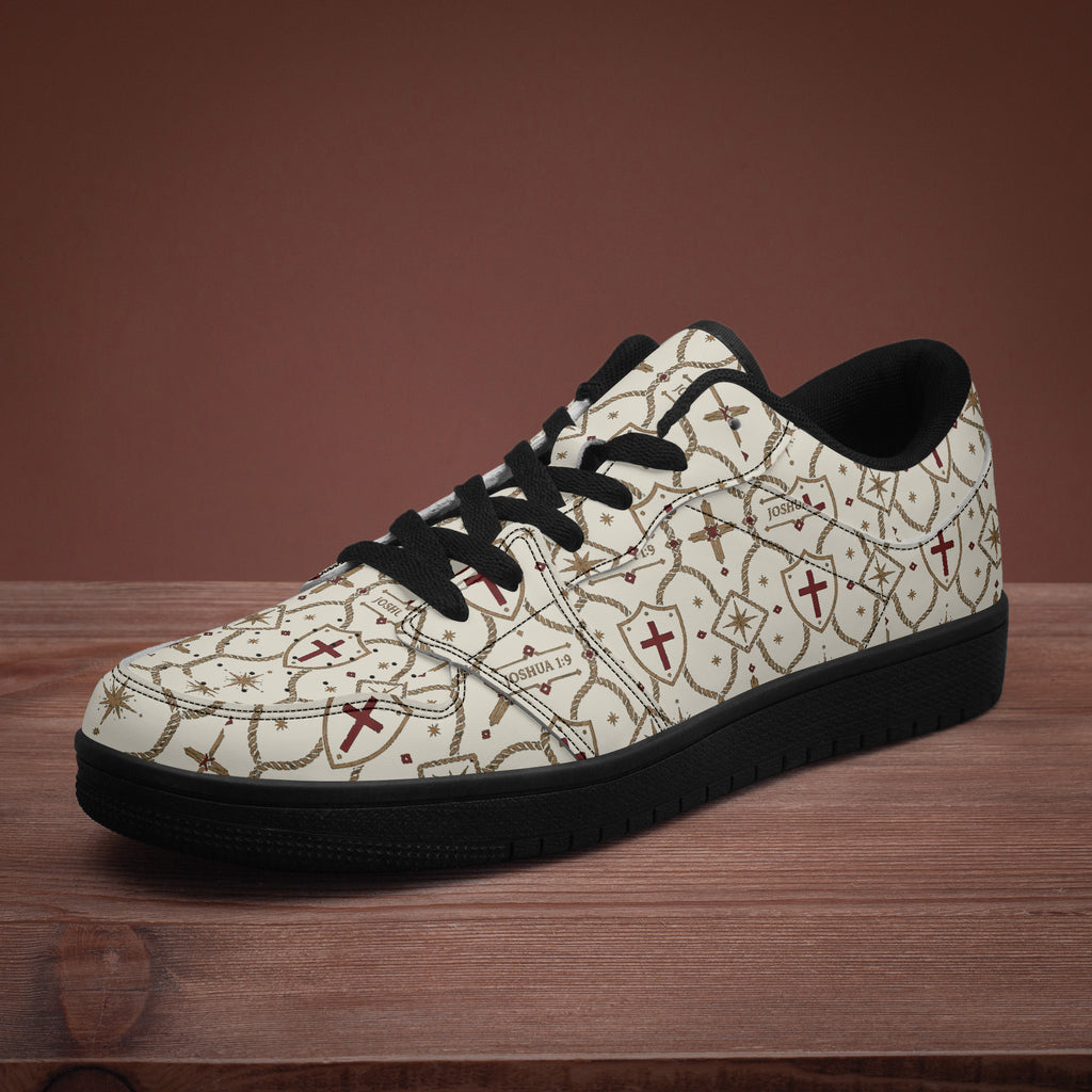 SANCTUS NOVA CARRY THE STANDARD low-top sneaker in the ivory monogram