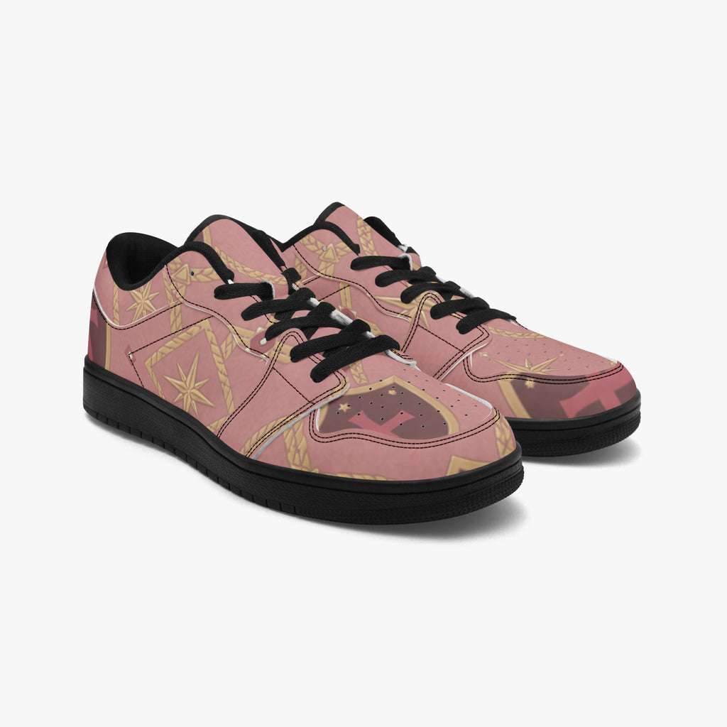 CARRY THE STANDARD low-top sneaker in rose — SANCTUS NOVA house monogram, view 3