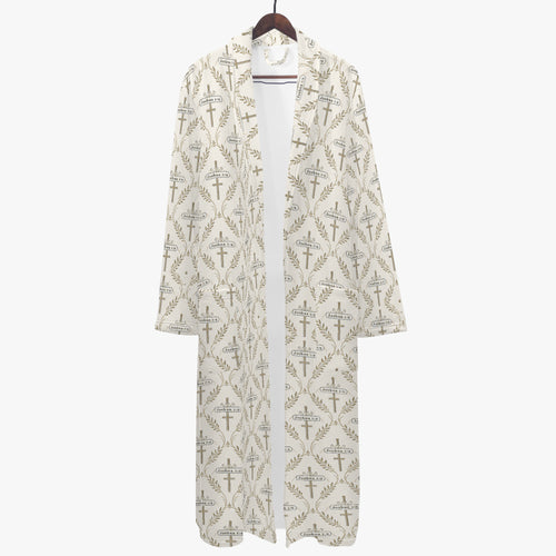 SANCTUS NOVA bathrobe in ivory, view 1