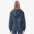 SANCTUS NOVA women's full-zip hoodie in royal navy, view 4