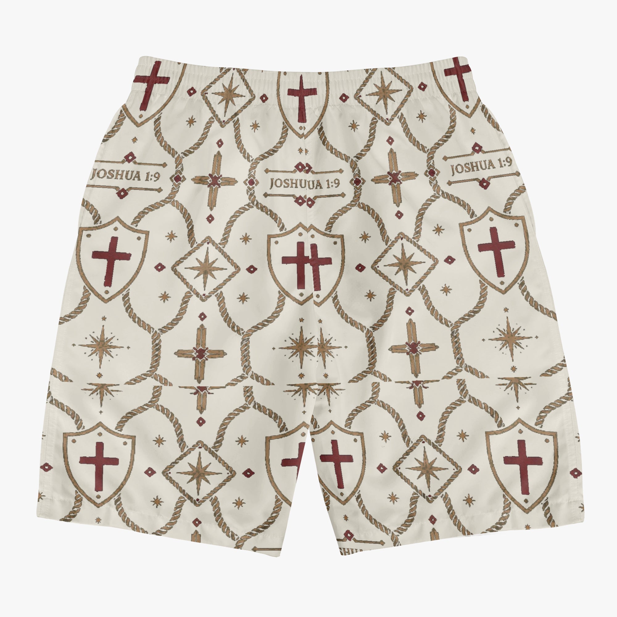 CARRY THE STANDARD board shorts in ivory, drawcord waistband detail