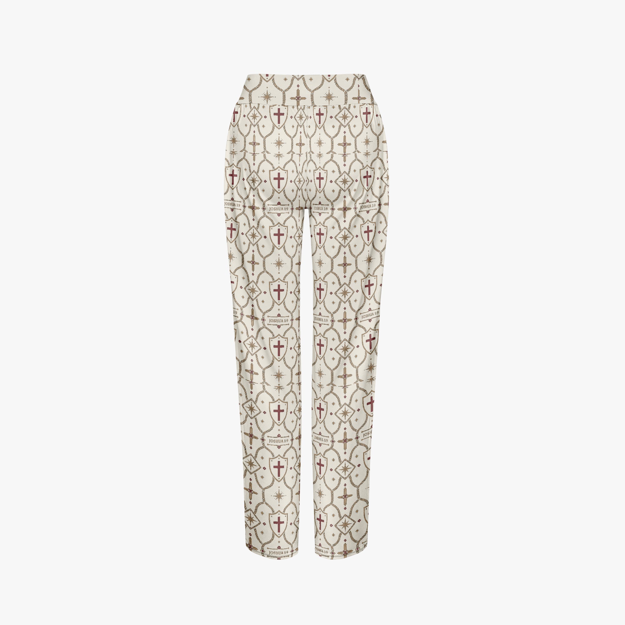CARRY THE STANDARD women's wide leg pants in ivory, back view