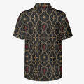 Signature monogram polo on a hanger with the sleeve forward, showing the print at the cuff