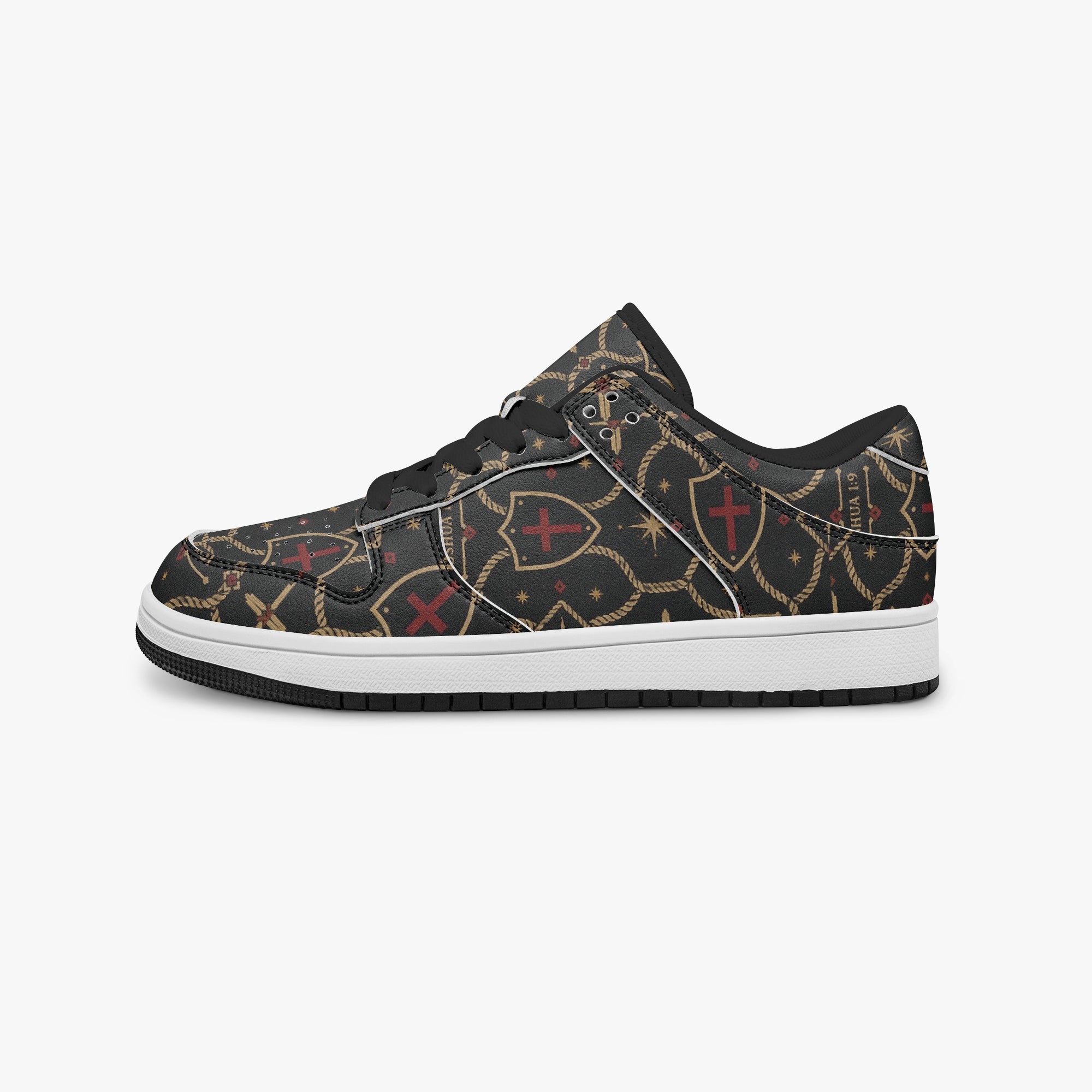 SANCTUS NOVA CARRY THE STANDARD court sneaker in the signature monogram, lacing detail
