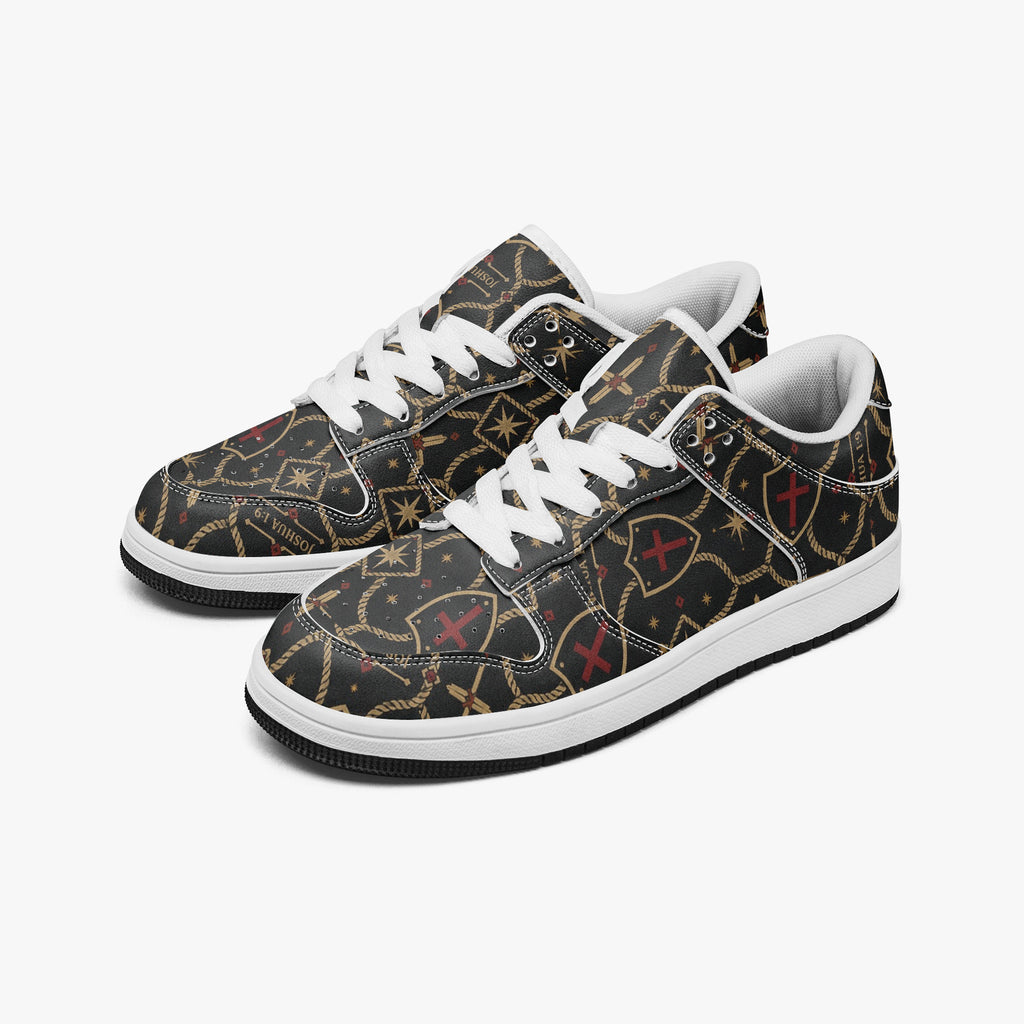 SANCTUS NOVA CARRY THE STANDARD court sneaker in the signature monogram, detail view