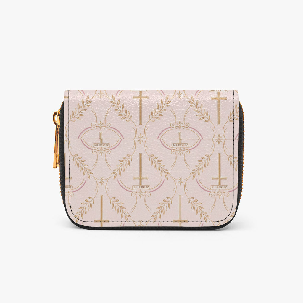 SANCTUS NOVA full-print zipper wallet in blush, view 2