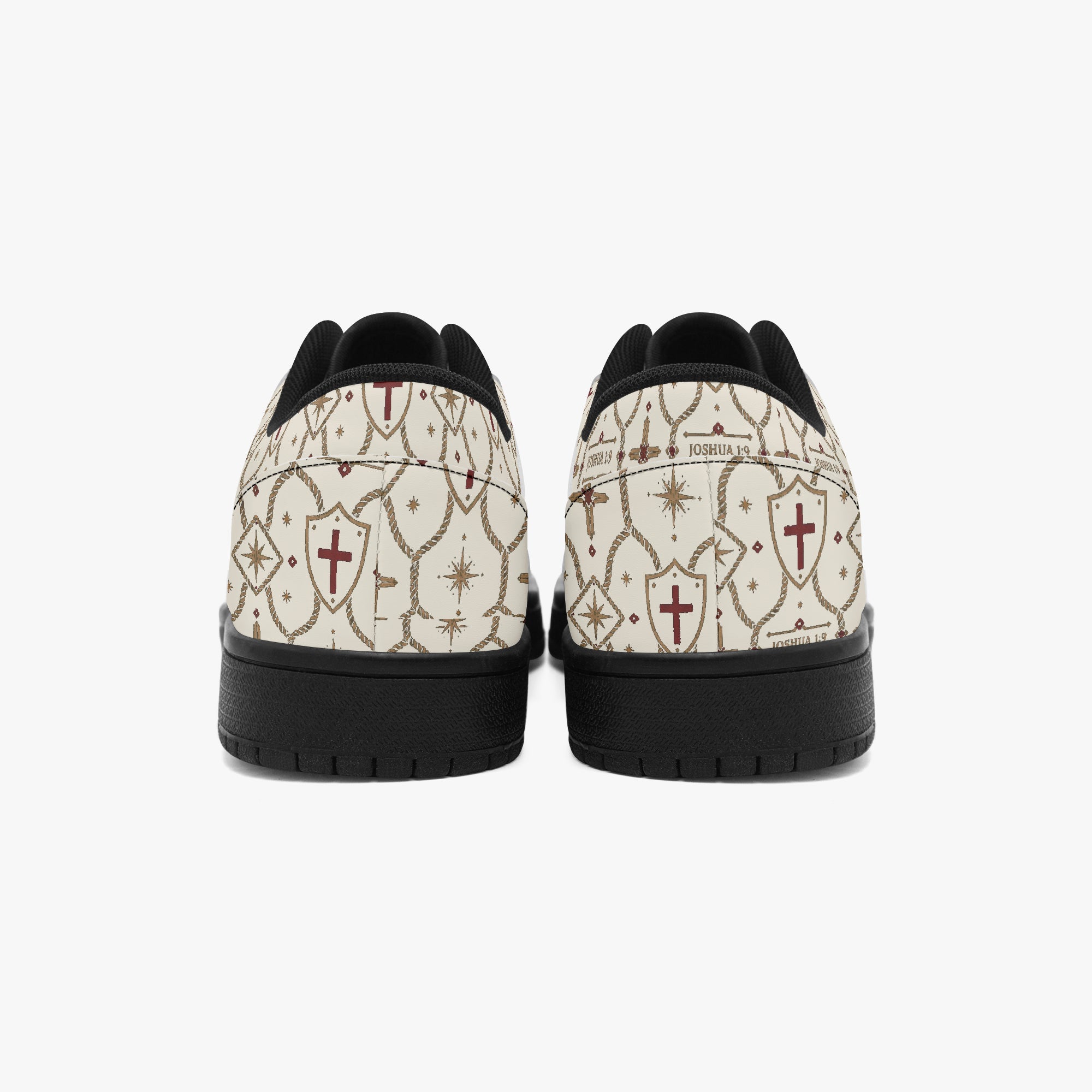 SANCTUS NOVA CARRY THE STANDARD low-top sneaker in the ivory monogram, pair view