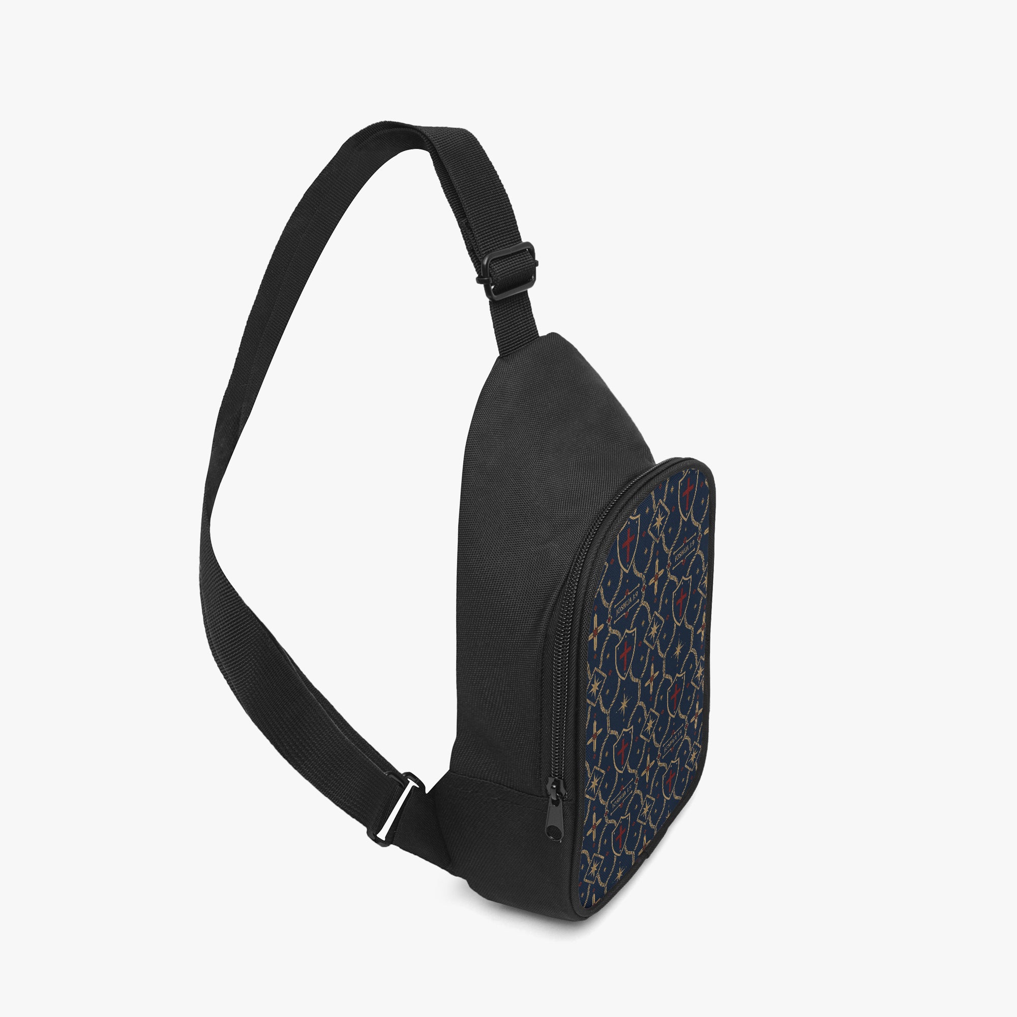 Royal Navy monogram chest bag — angled front view