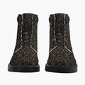 SANCTUS NOVA CARRY THE STANDARD leather boot in the signature monogram, rear view
