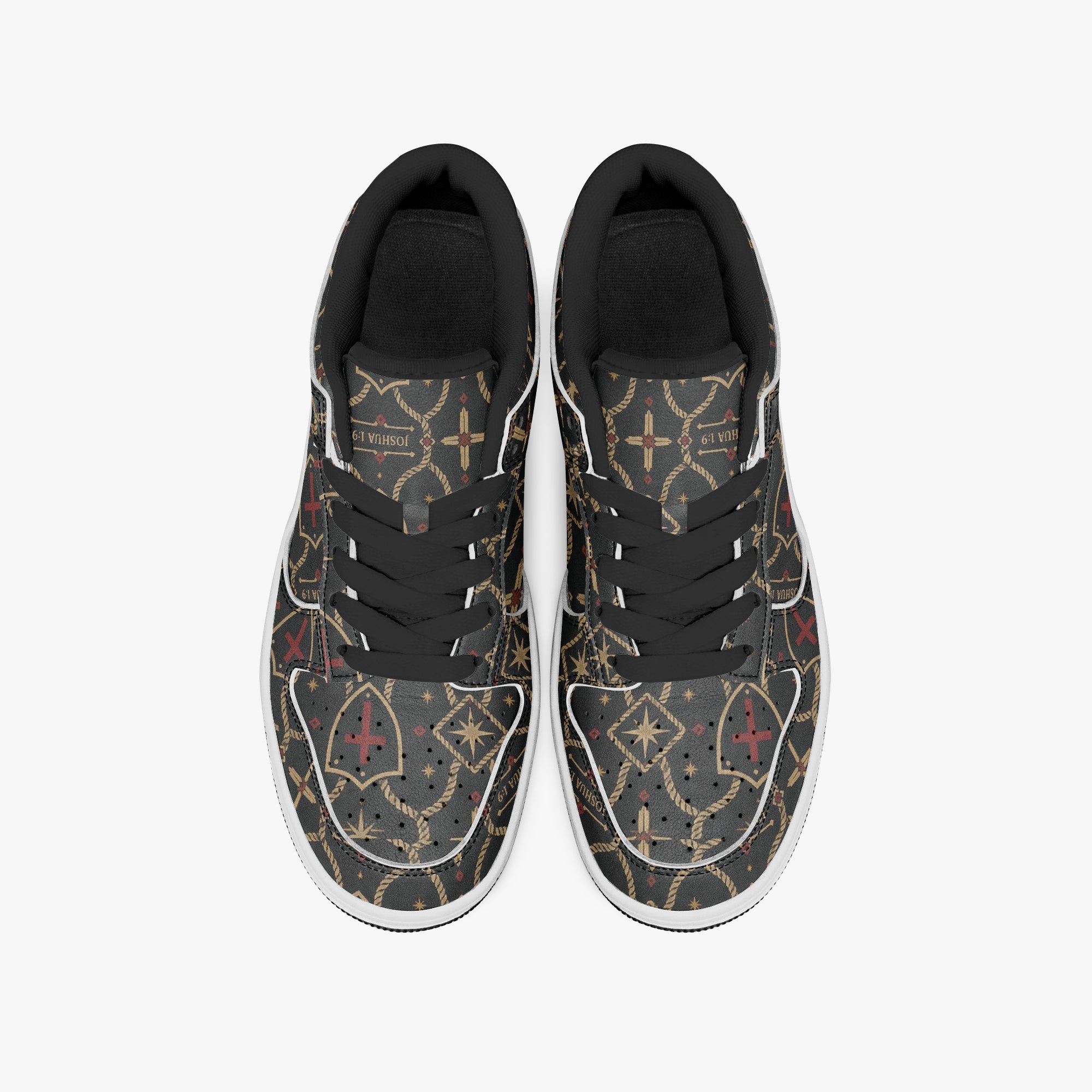 SANCTUS NOVA CARRY THE STANDARD court sneaker in the signature monogram, side profile