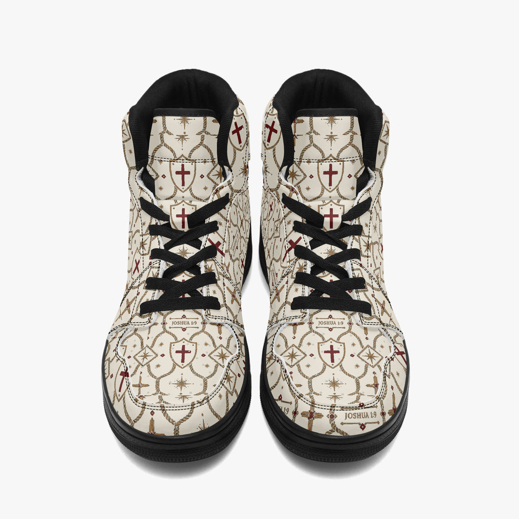SANCTUS NOVA CARRY THE STANDARD high-top sneaker in the ivory monogram