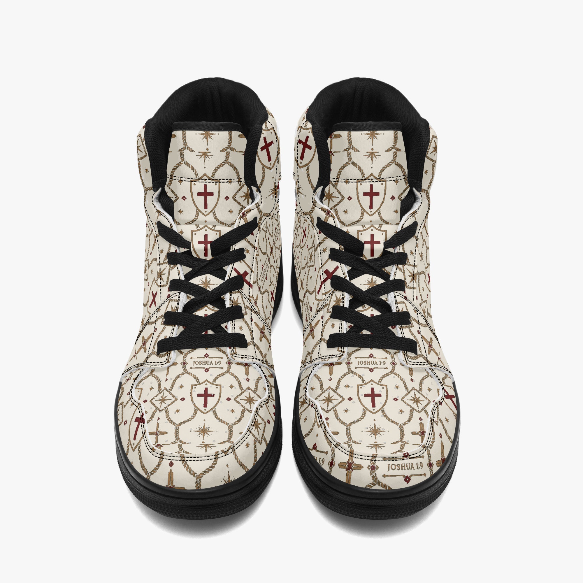 SANCTUS NOVA CARRY THE STANDARD high-top sneaker in the ivory monogram