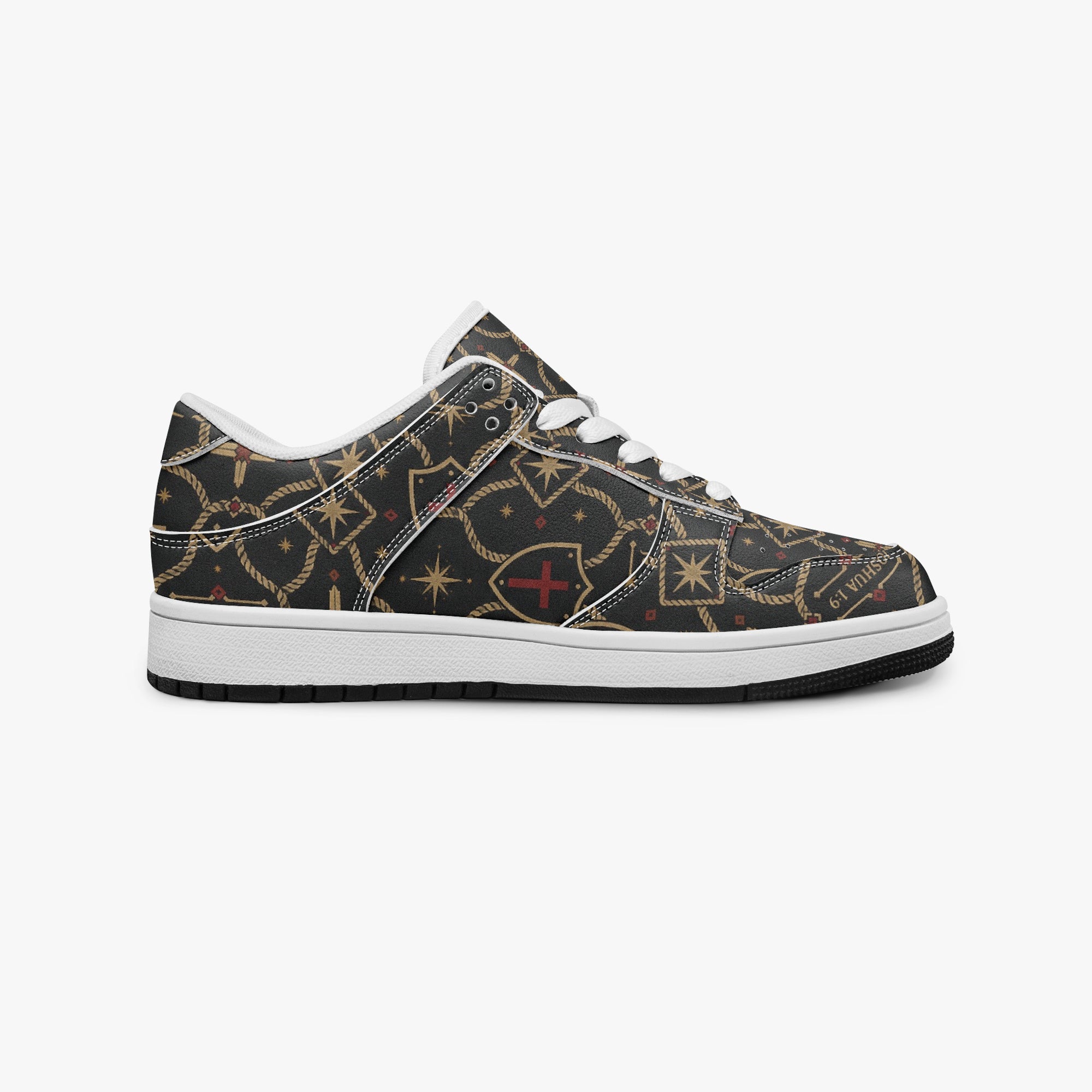 SANCTUS NOVA CARRY THE STANDARD court sneaker in the signature monogram, pair view