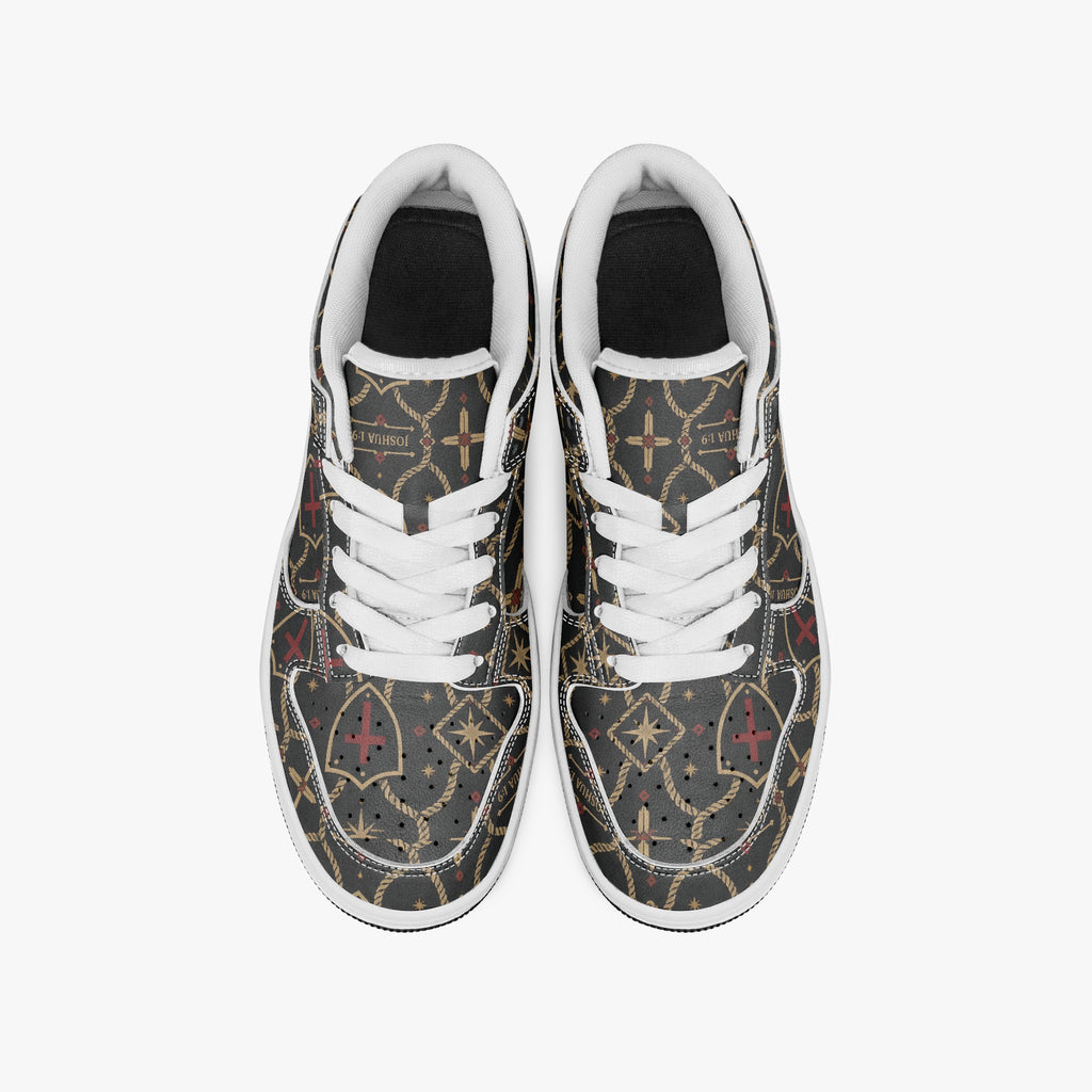 SANCTUS NOVA CARRY THE STANDARD court sneaker in the signature monogram, top view