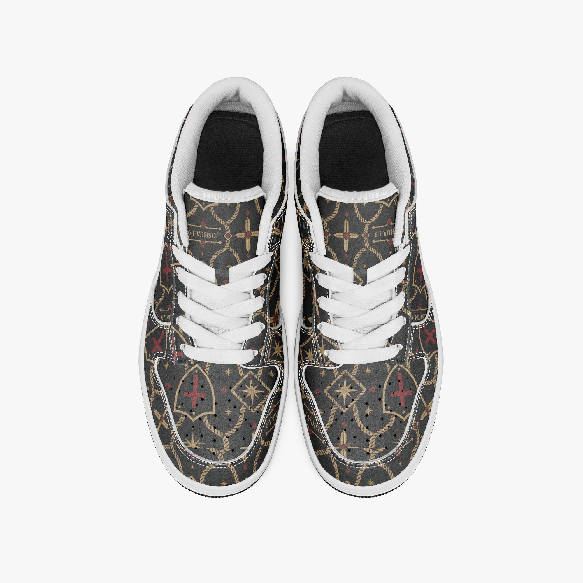 SANCTUS NOVA CARRY THE STANDARD court sneaker in the signature monogram, top view