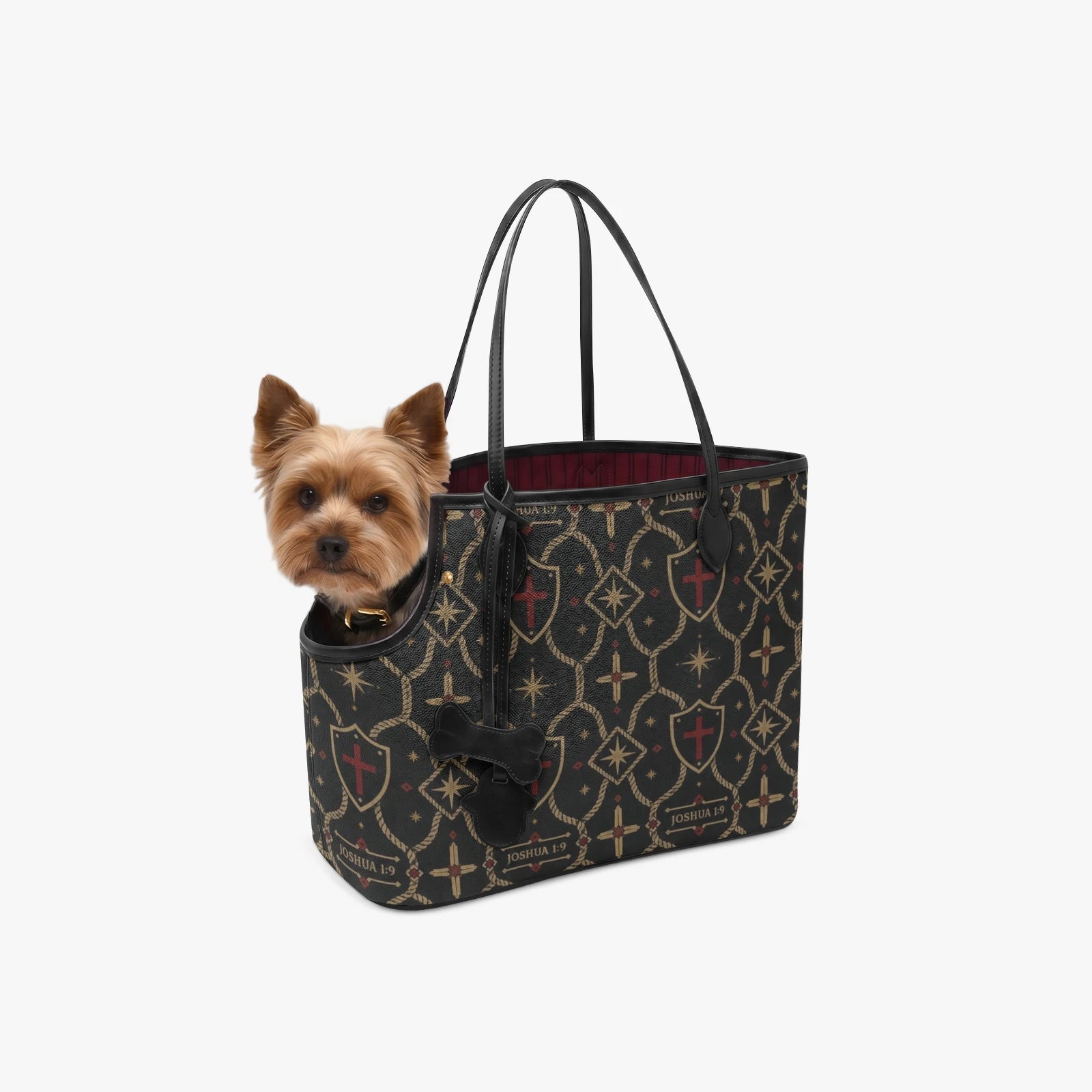 Monogram dog and cat carrier tote — SANCTUS NOVA Standard pattern, view 6