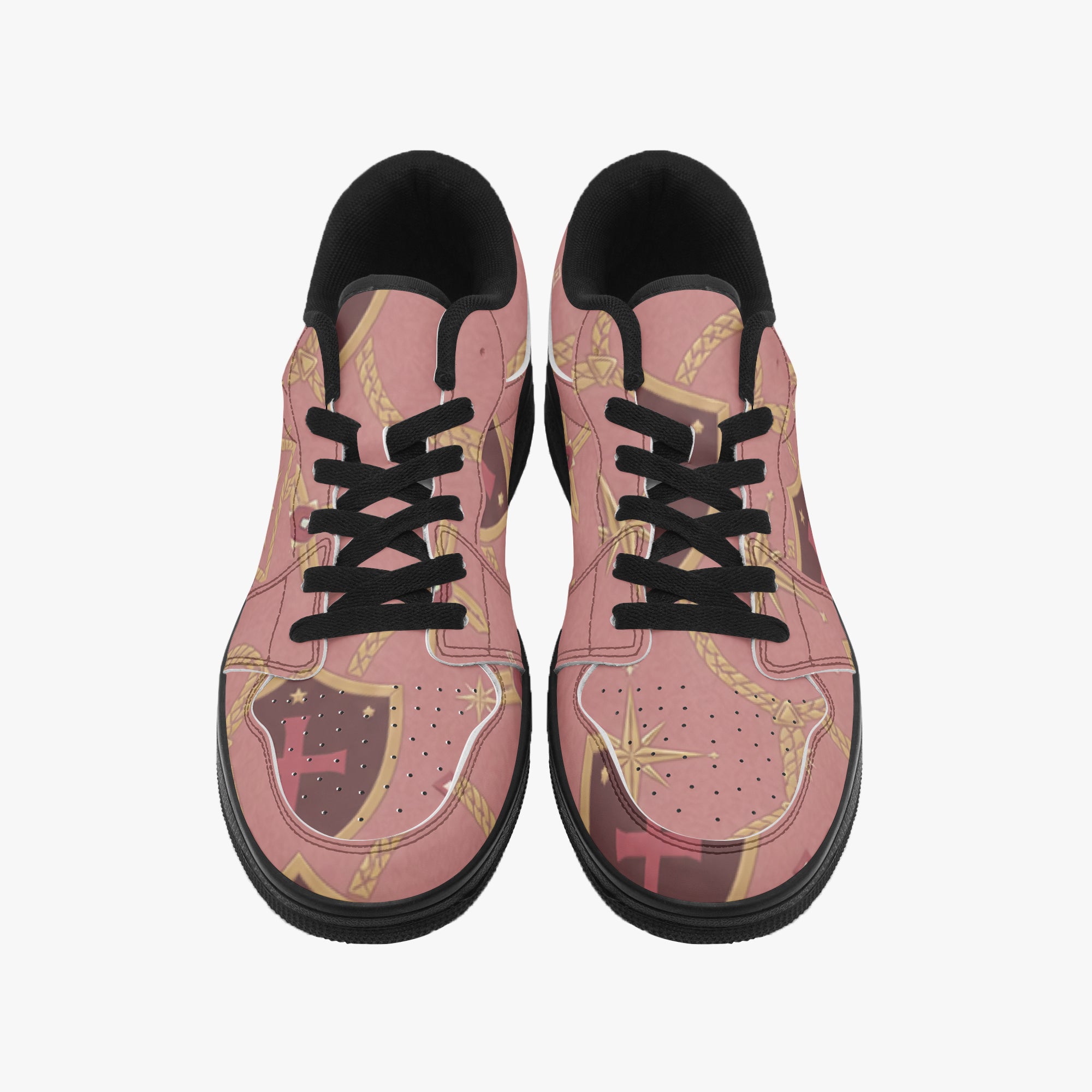 CARRY THE STANDARD low-top sneaker in rose — SANCTUS NOVA house monogram, view 2