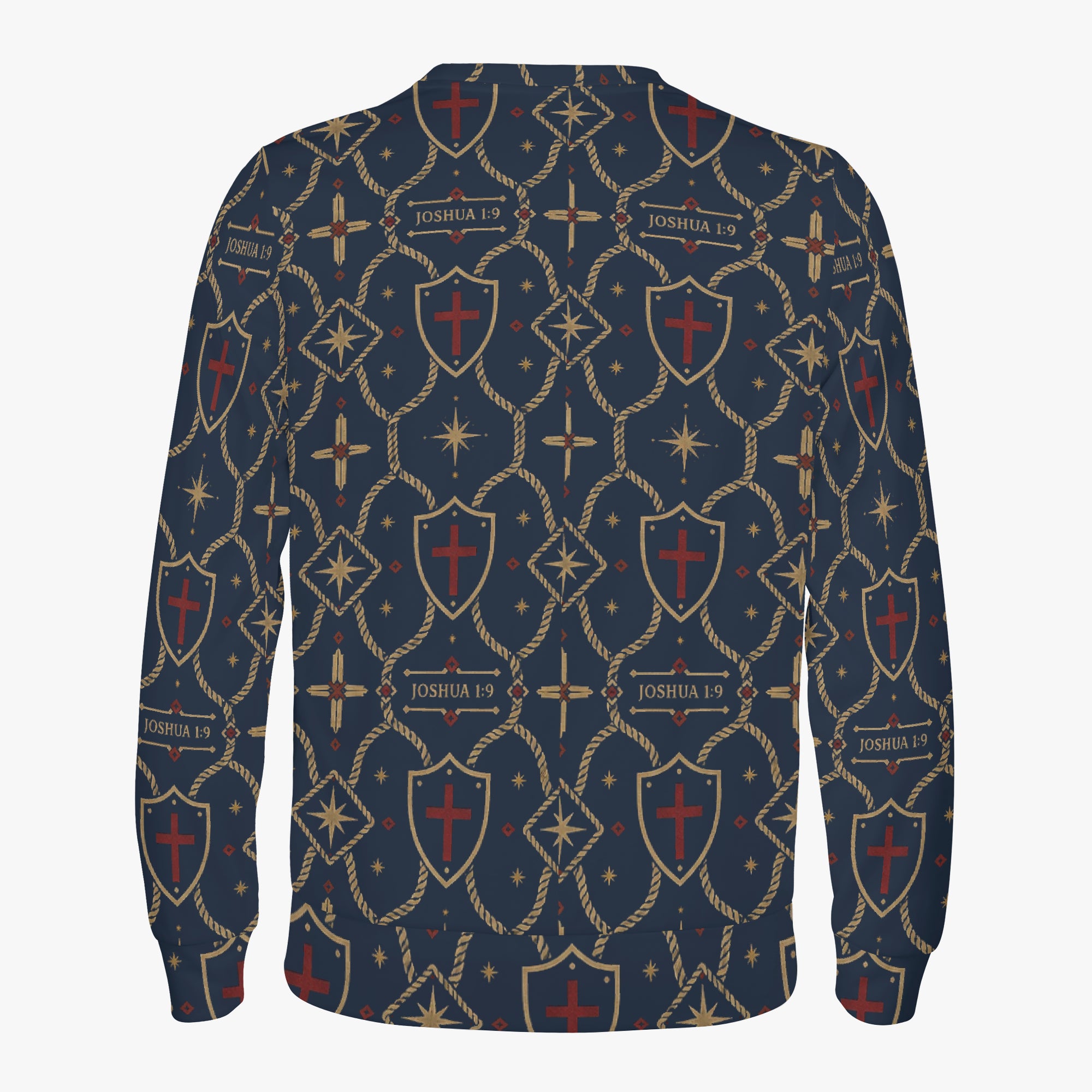 CARRY THE STANDARD crewneck sweatshirt in royal navy, monogram detail across the chest