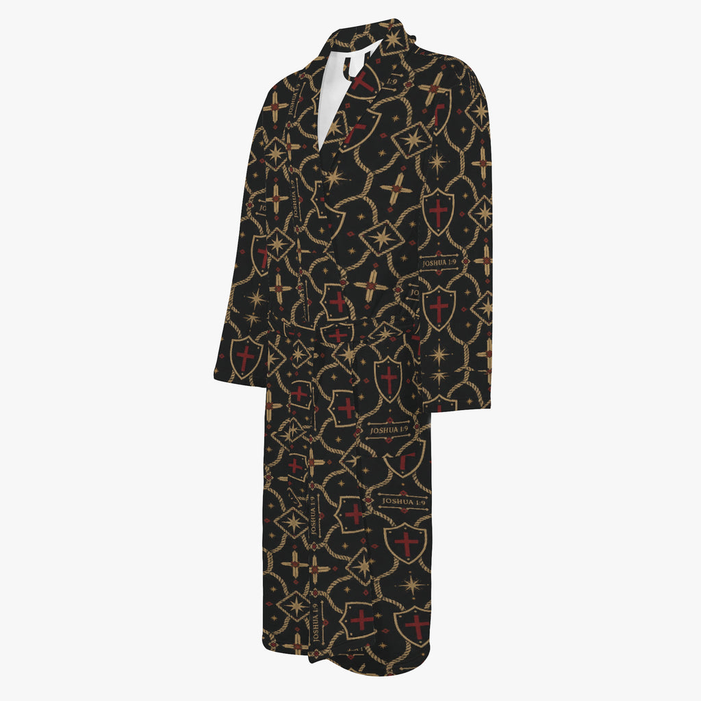 CARRY THE STANDARD robe — SANCTUS NOVA signature monogram printed edge to edge (view 3)