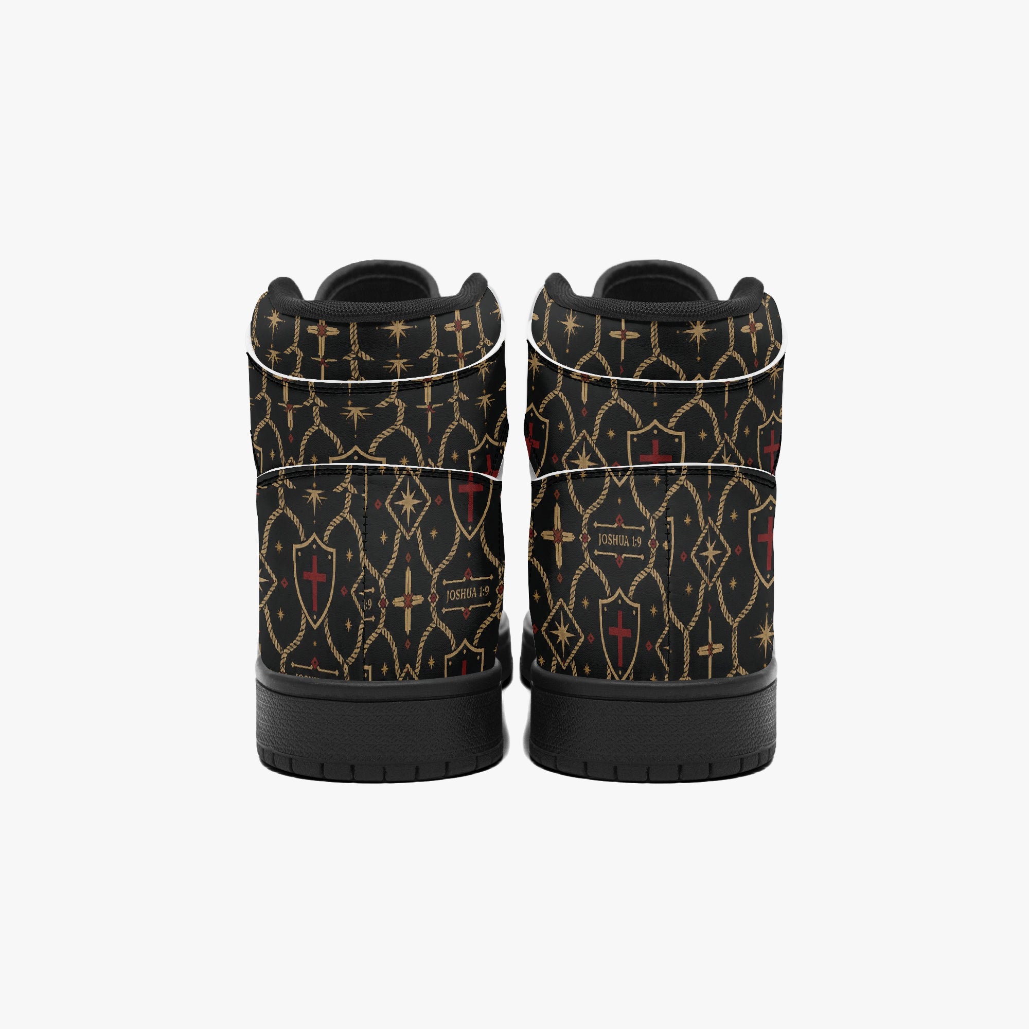 SANCTUS NOVA CARRY THE STANDARD high-top sneaker in the signature monogram, lacing detail