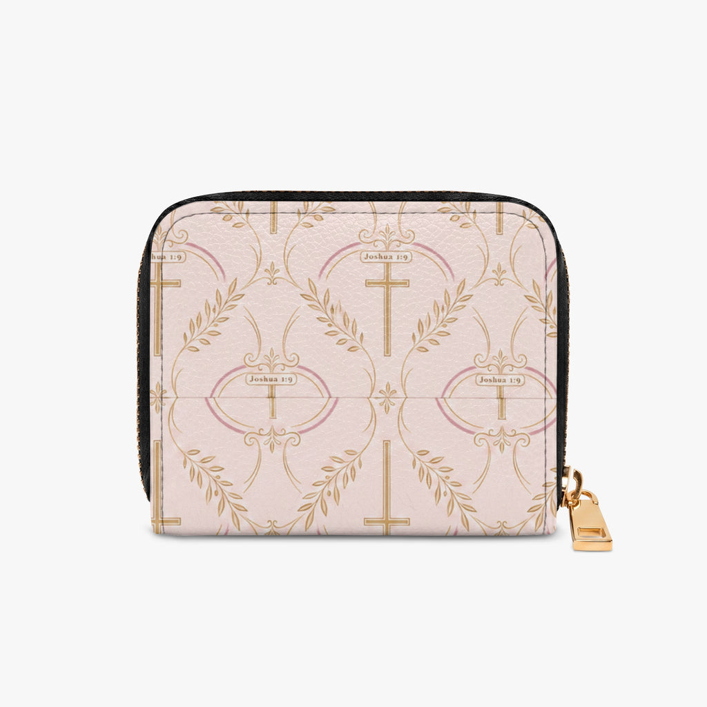 SANCTUS NOVA full-print zipper wallet in blush, view 1