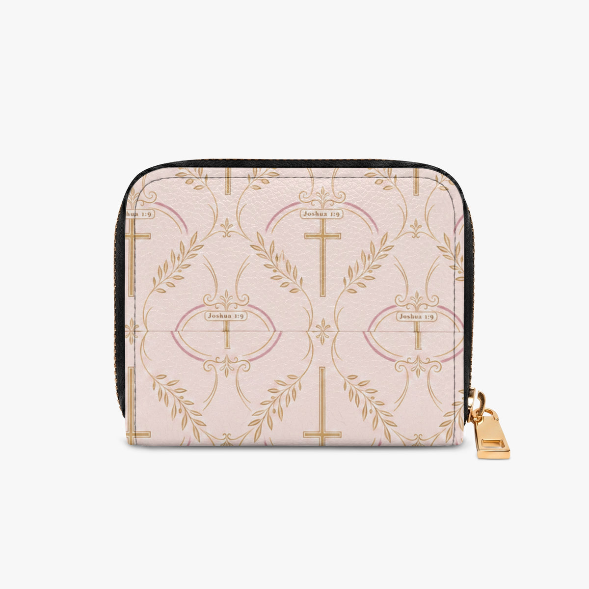 SANCTUS NOVA full-print zipper wallet in blush, view 1