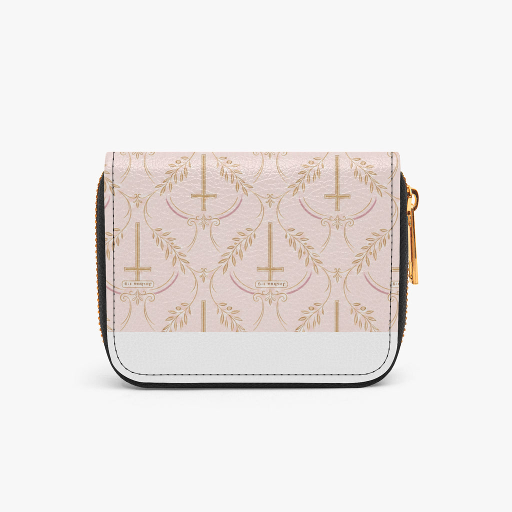 SANCTUS NOVA full-print zipper wallet in blush, view 8