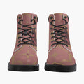 CARRY THE STANDARD leather boot in rose — SANCTUS NOVA house monogram, view 4