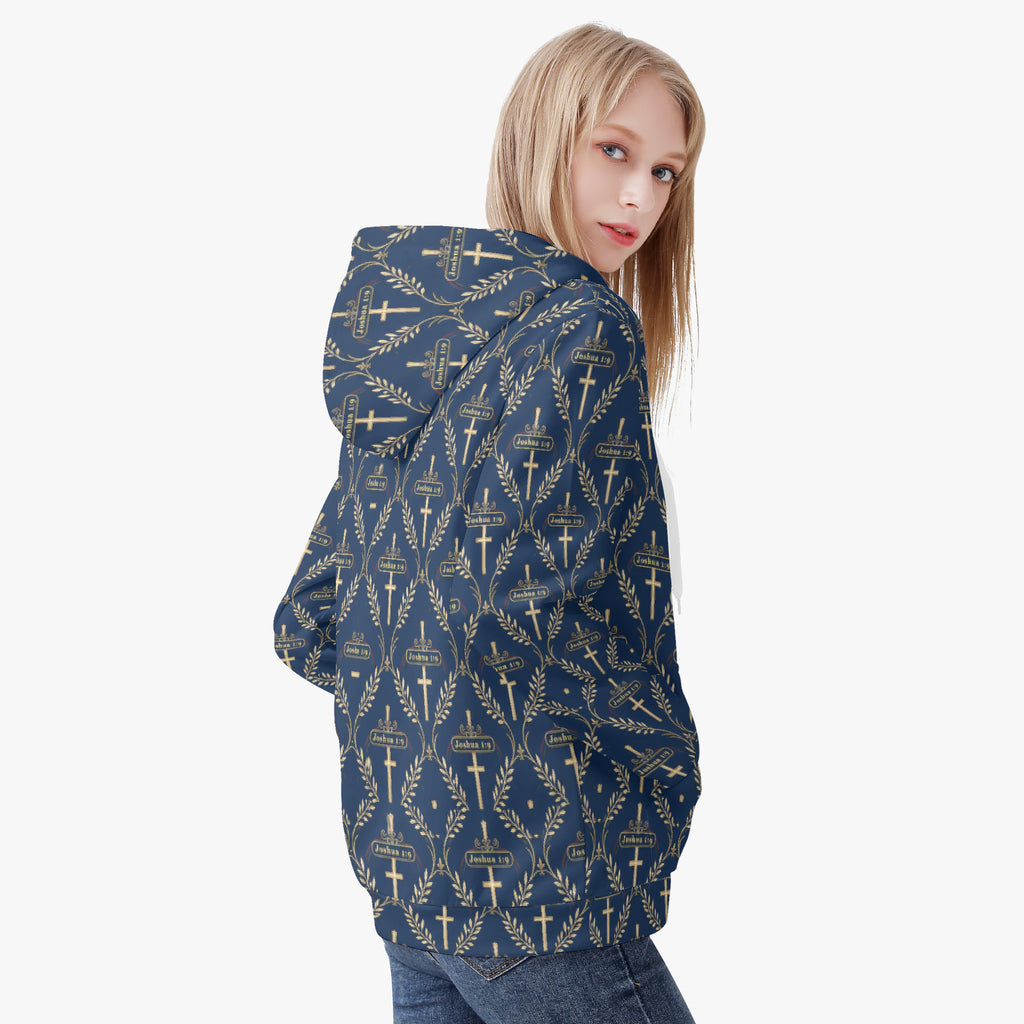 SANCTUS NOVA women's full-zip hoodie in royal navy, view 1