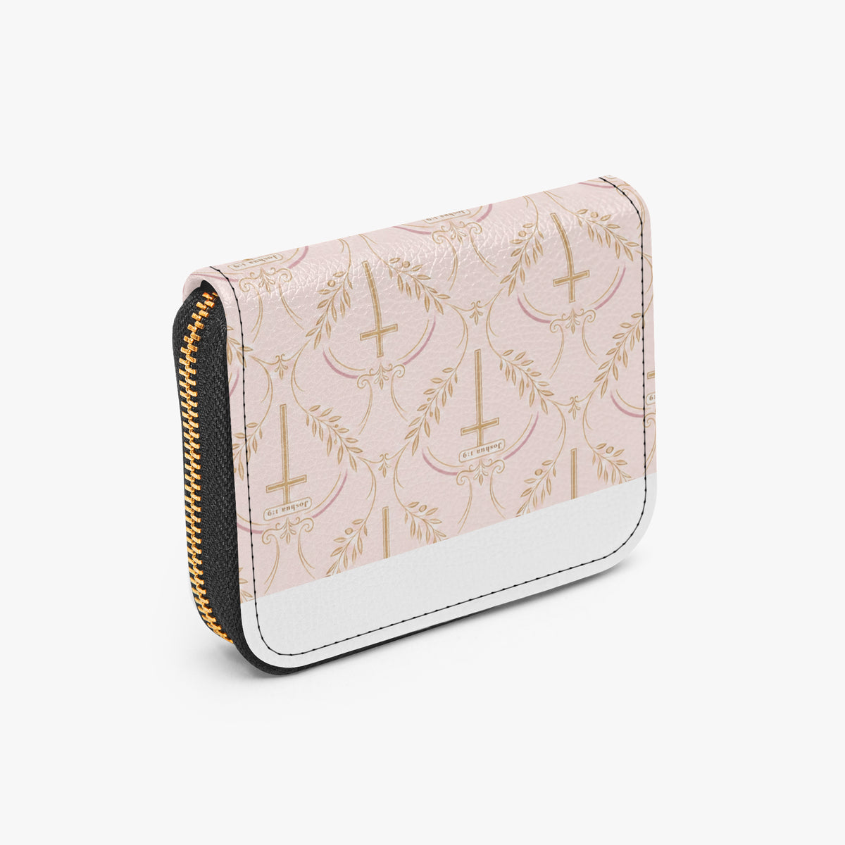 SANCTUS NOVA full-print zipper wallet in blush, view 3
